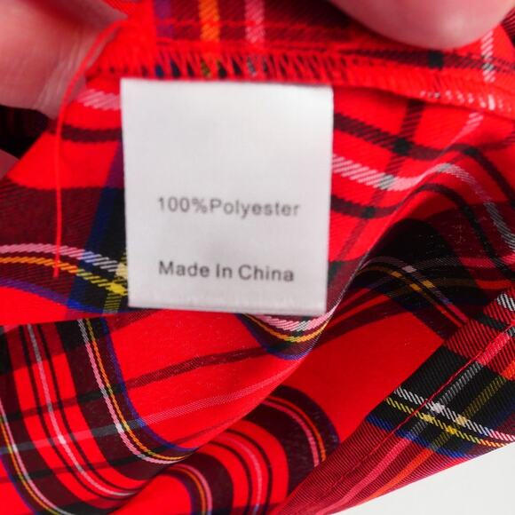 NEW Tuckernuck Women's Medium Royal Stewart Tartan Daphne Red Dress Holiday - Picture 7 of 11